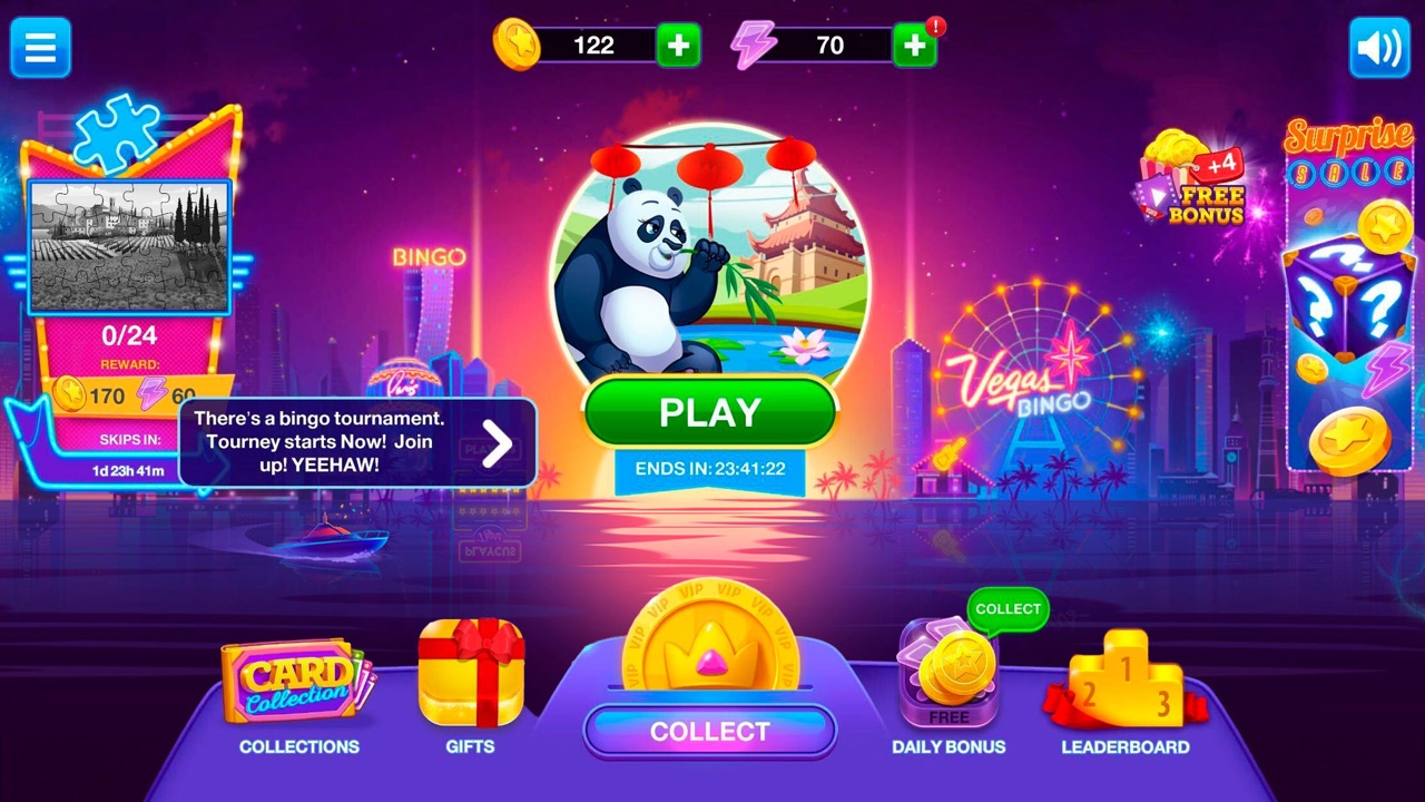 Bingo Star — gameplay with multiple cards in play